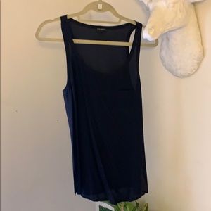 100% Silk Navy Club Monaco Tank